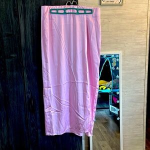 Silk maxi skirt with slit pink size M from Target